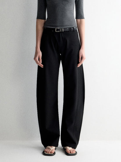 Cross-Design Low-Waisted Casual Pants