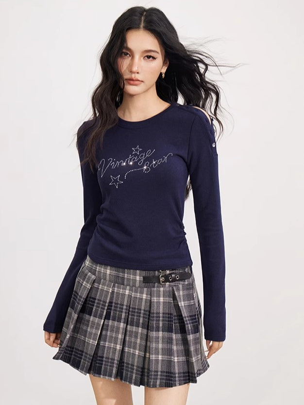 High-Waist Pleated Skirt