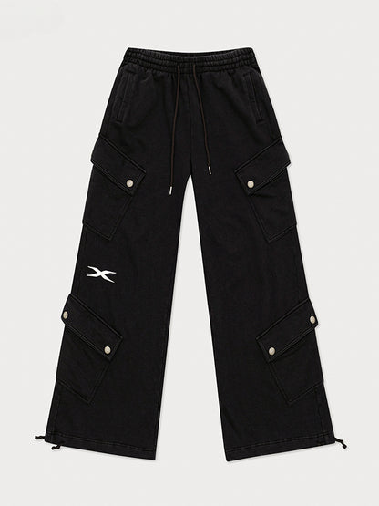 Black Enhanced Wide-Leg Pant