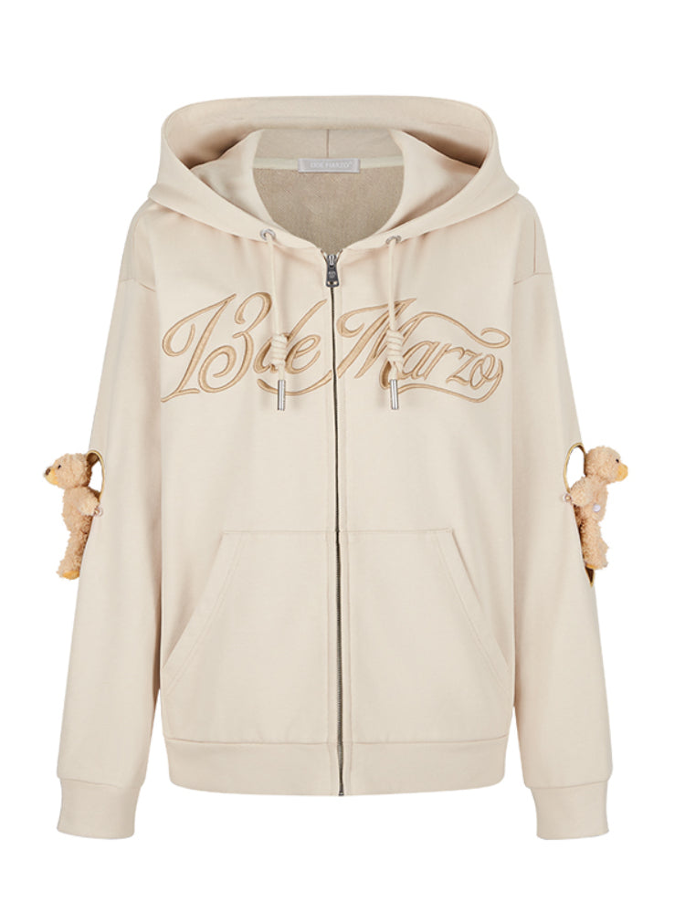 Heart Cutout Hoodie Jacket