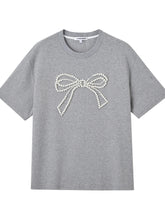 Beaded Bow-knot T-Shirt - CHINASQUAD