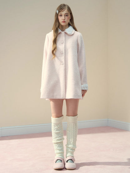 Rose Cape Wool-Blend Coat