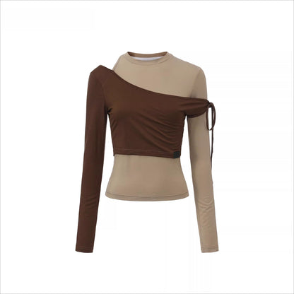 Faux Two-Piece Slim-Fit Long-Sleeve