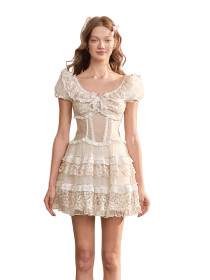 Starry Bloom Fairy Corset Mini Dress