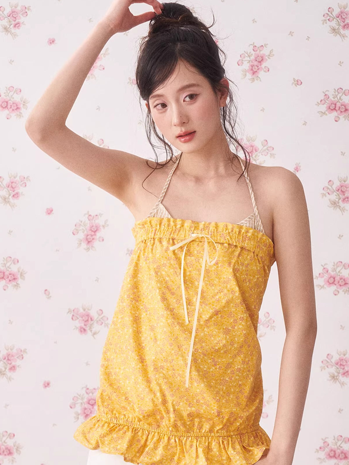 Vintage Floral Halter Camisole