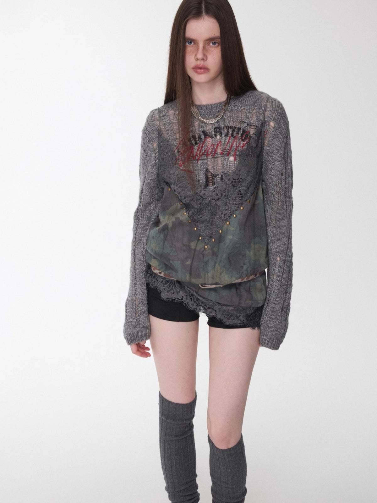 Low-Rise Studded Pocket Mini Shorts