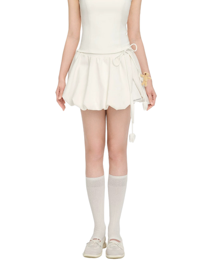 Mini Bear Tulip Tie-Waist Skirt