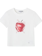 Pearl Bow Fruity Slim-fit Short Sleeve T-shirt - CHINASQUAD
