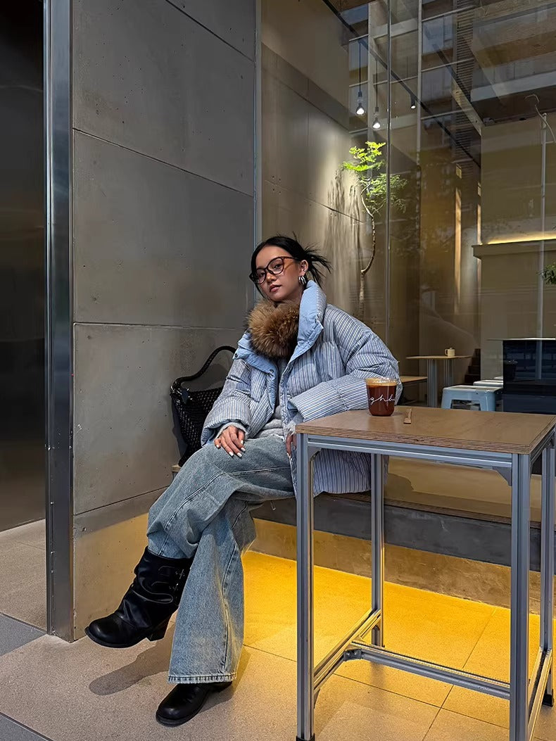 Raccoon Fur Metal-Logo Earmuffs