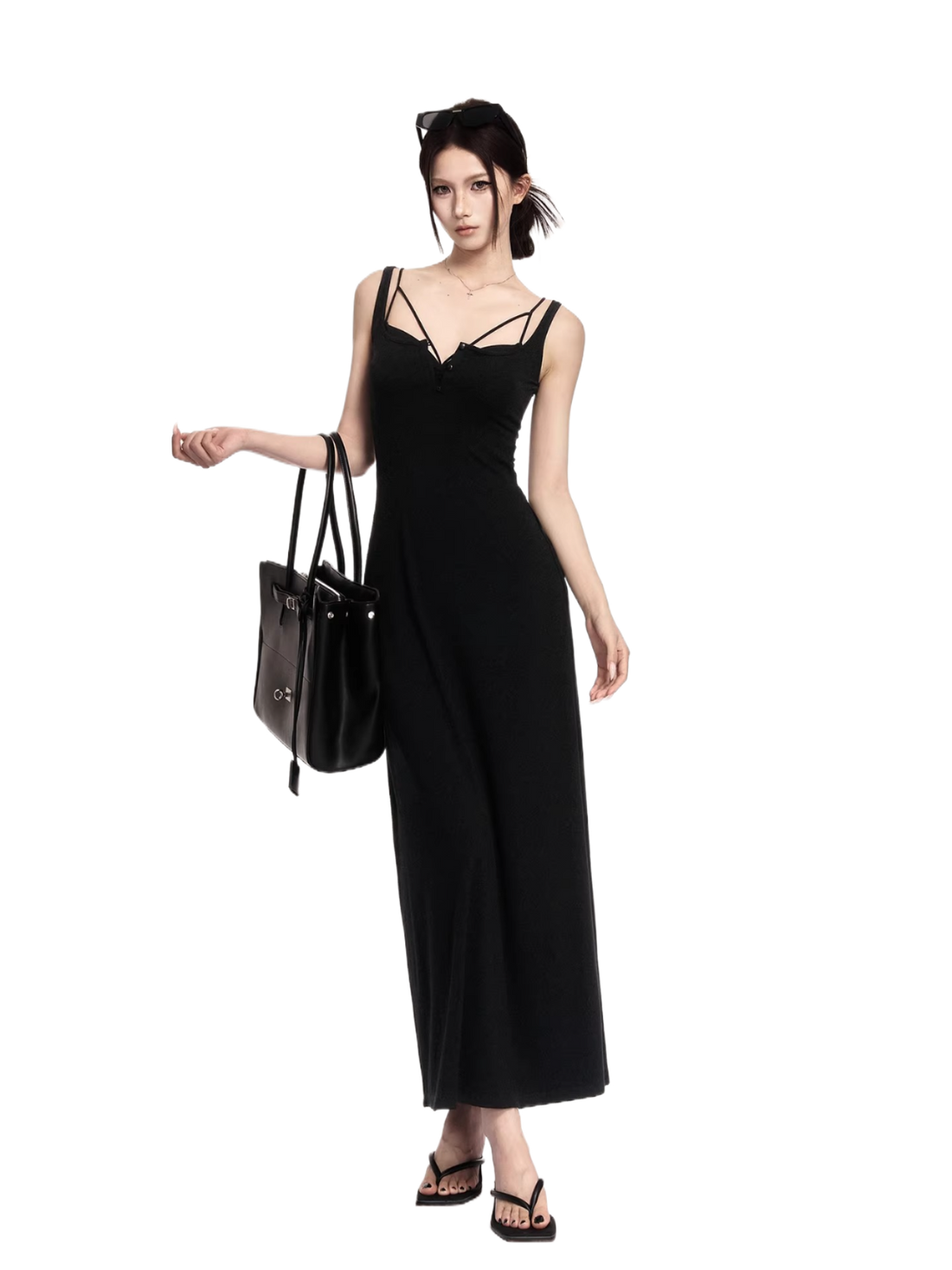 Minimalist Sculpted Slip Maxi Dress