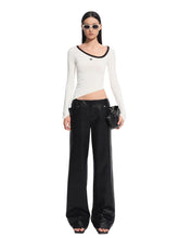 Matte Mid-Rise Leather Pants - CHINASQUAD