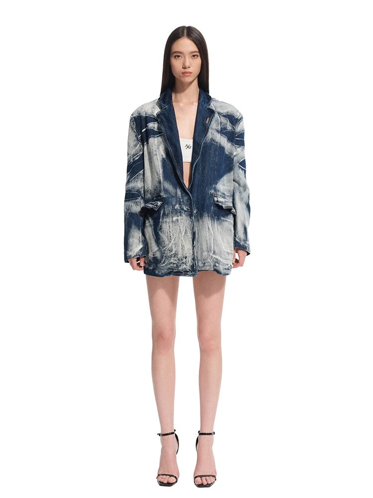 &quot;Feria Series&quot; Volcano Denim Blazer