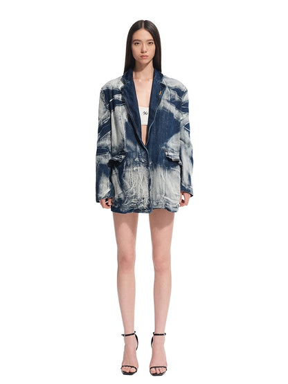 &quot;Feria Series&quot; Volcano Denim Blazer - CHINASQUAD