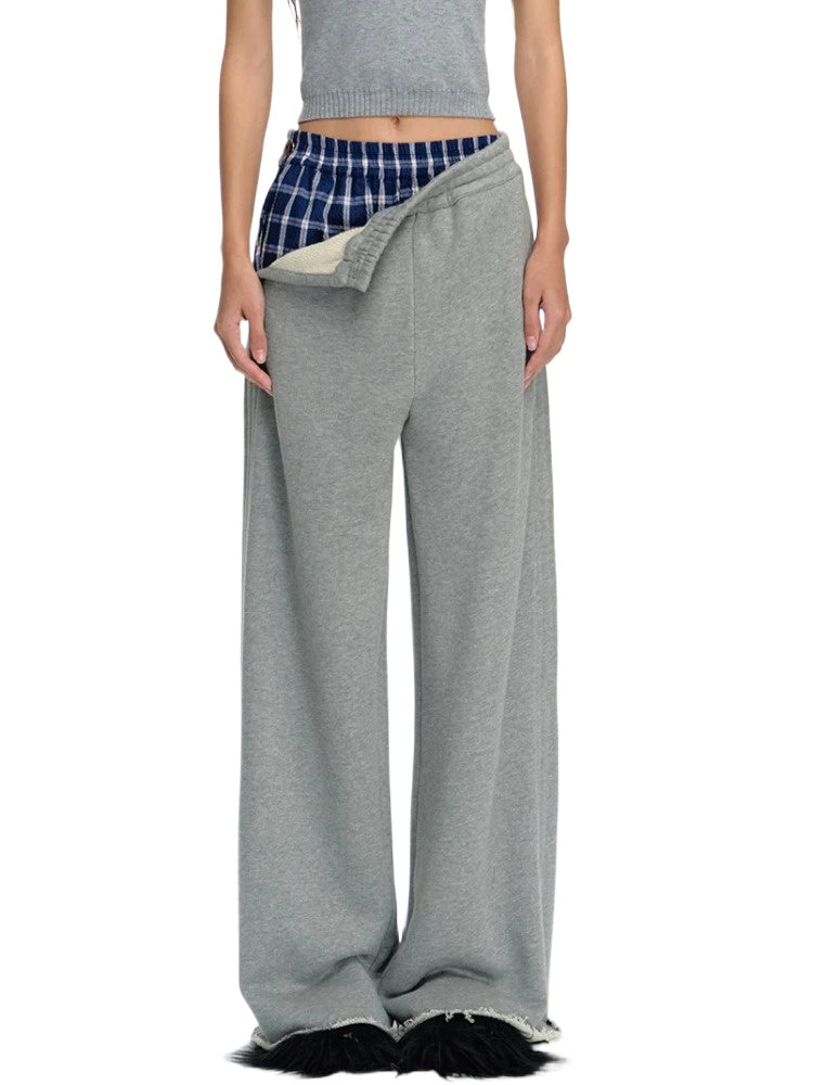 Two-Way Wear Illusion Two-Piece Sweatpants