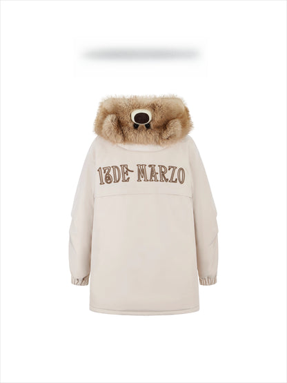 Faux Fur Collar Parka Down Coat