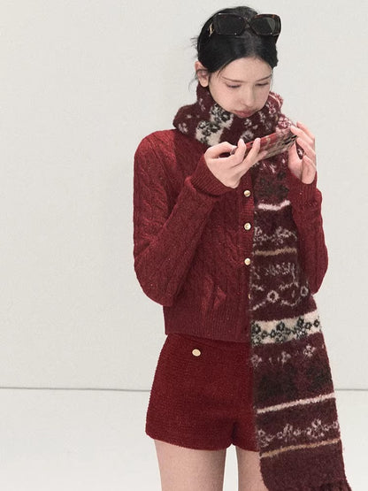 Handcrafted Fair Isle Wool Scarf