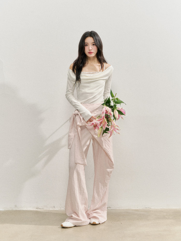 Creamy Pink Apron-Designed Sun-Protective Pants - CHINASQUAD