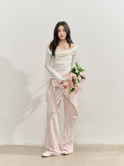 Creamy Pink Apron-Designed Sun-Protective Pants - CHINASQUAD