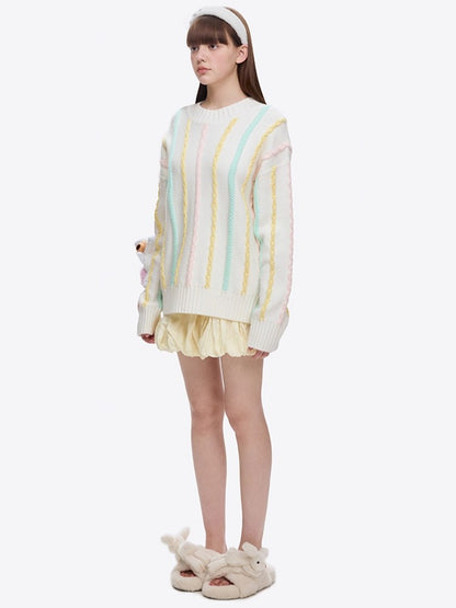 Glow Teddy Cross-Strap Platform Slippers