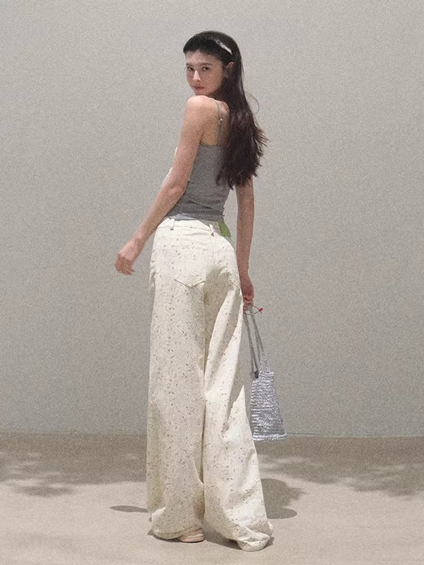 Pure Cotton Graphic Print Relaxed Pants