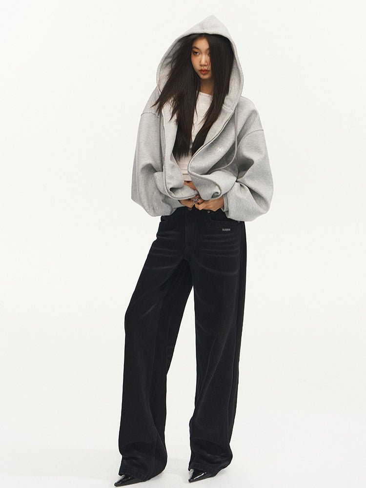 Vintage Low-Waist Loose Straight-Leg Pants