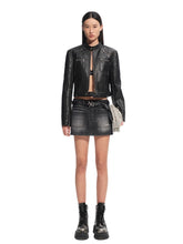 Matte Faux Suede Cropped Moto Jacket - CHINASQUAD