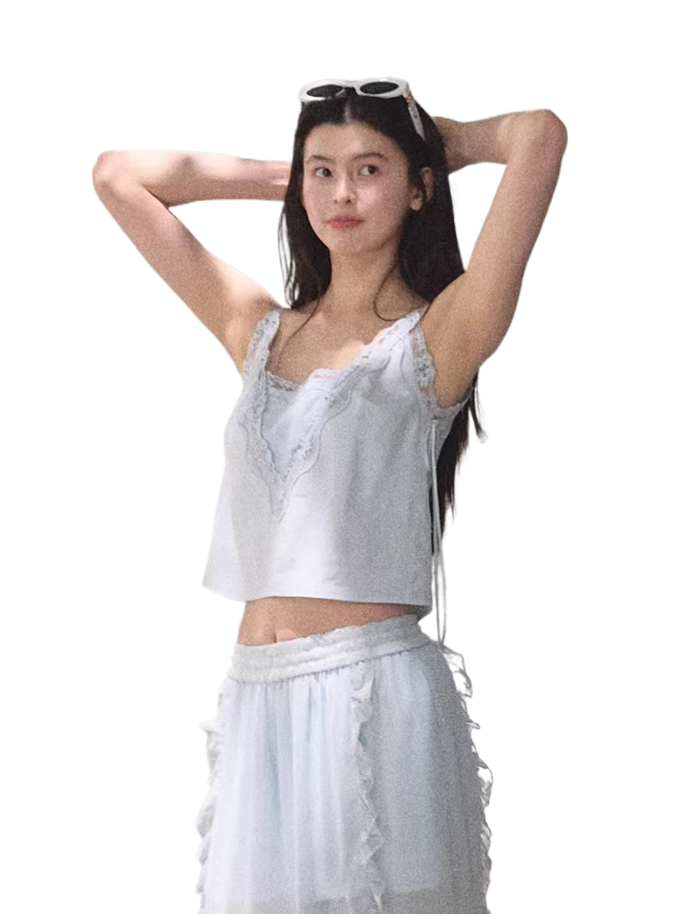 Lyocell Linen Camisole &amp; Relaxed Trousers Set