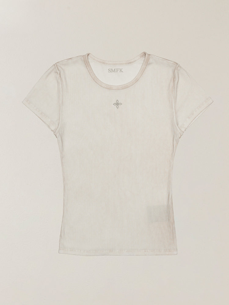 Vintage Storm Fade Dye Silk Sports Tee Fading Desert