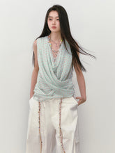 Small Floral Cowl Neck Sleeveless Vest - CHINASQUAD