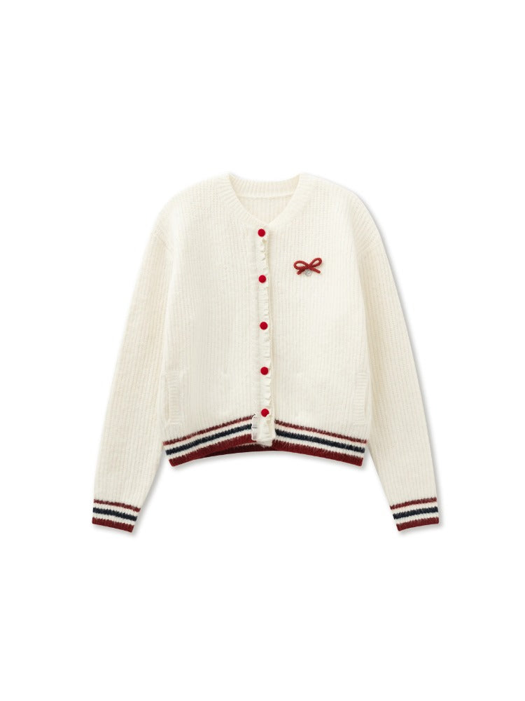 Cream Knit Oversized Cardigan