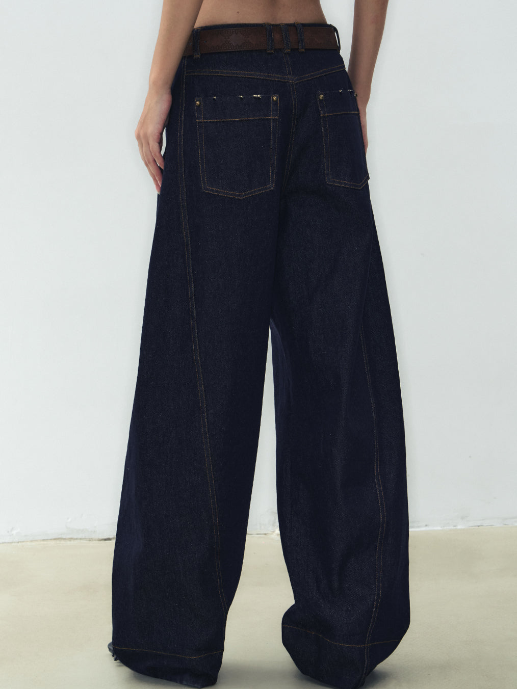 Tri-Panel Wide-Leg Pants