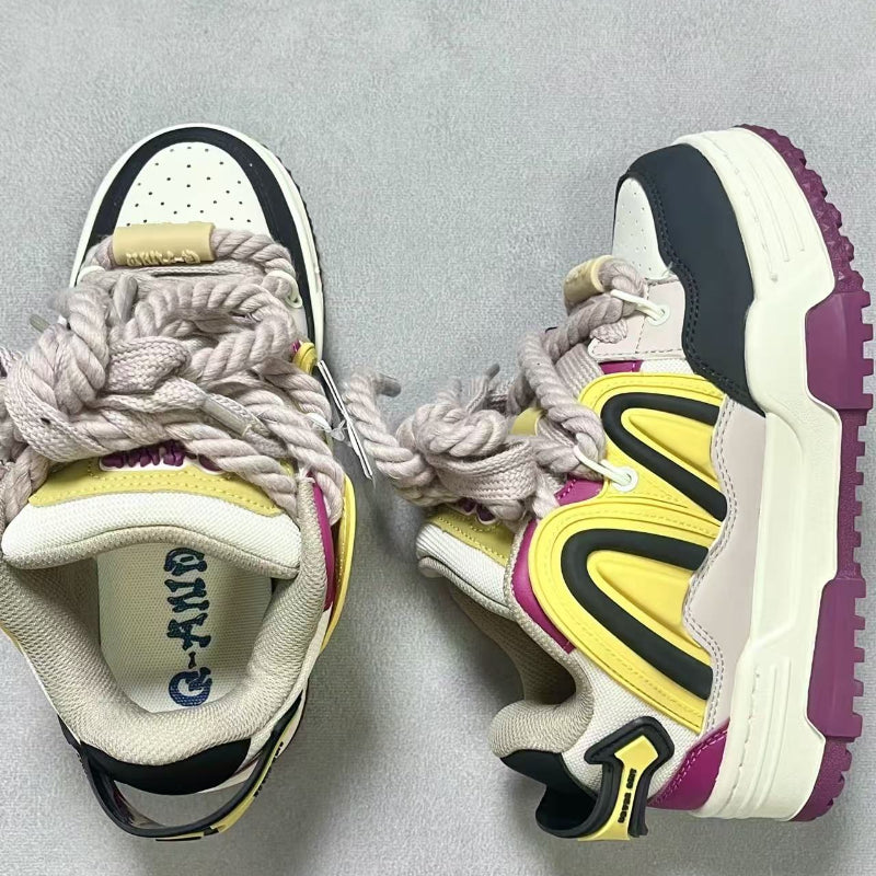 Turmeric Purple Chunky Casual Sneakers
