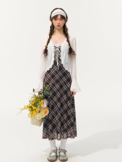 Lace-Edge Lightweight Cardigan