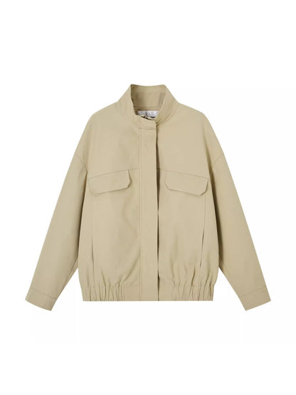 Khaki 3D Bow Detail Jacket