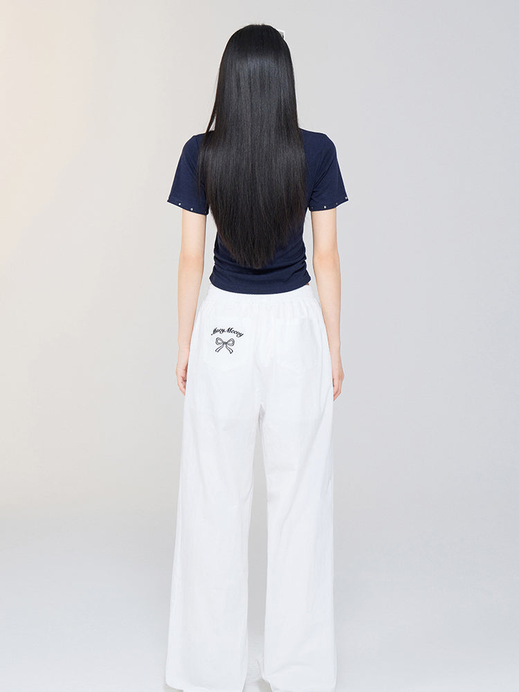 Star Rhinestone Letter Shoulder Tee