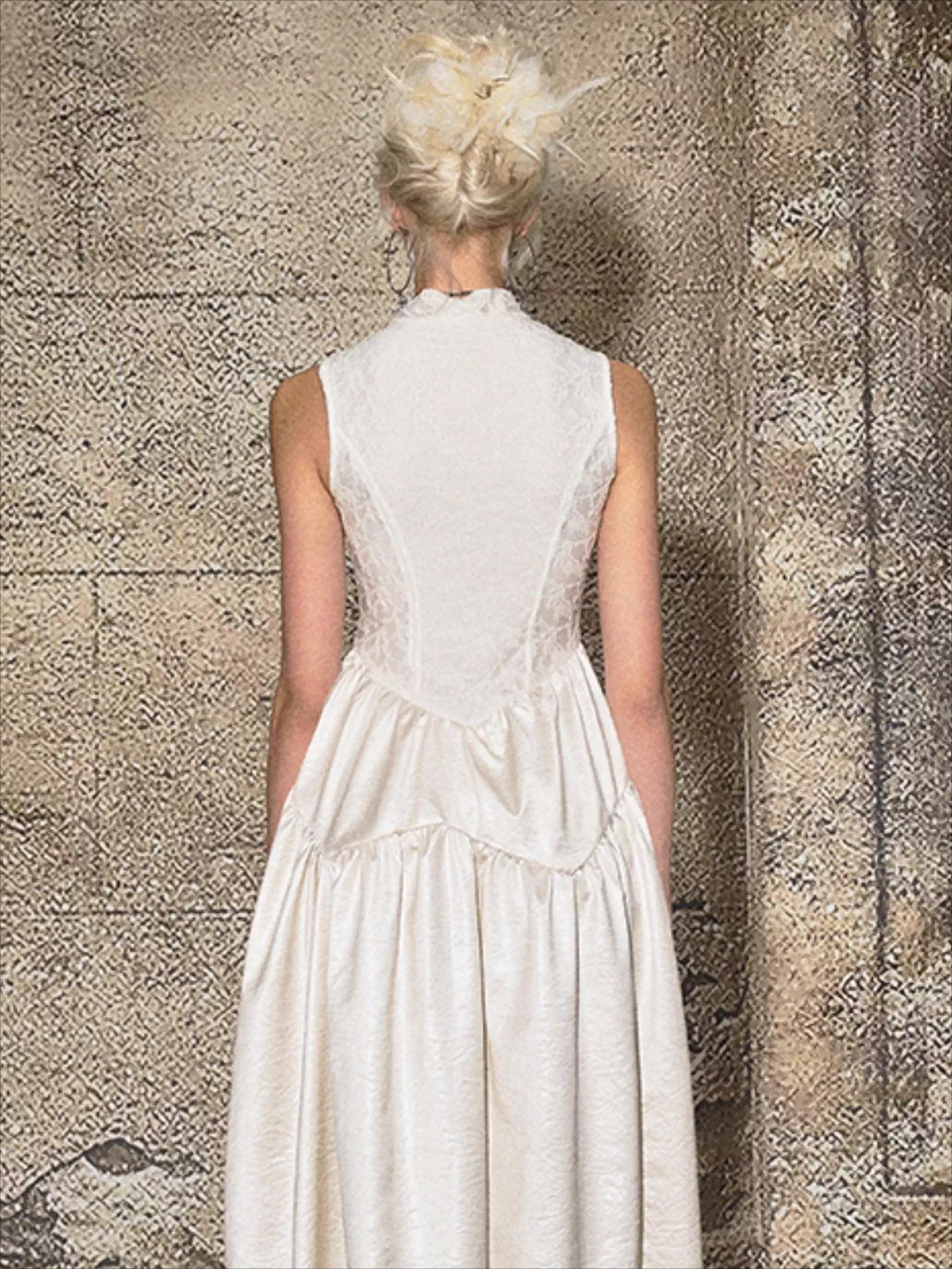 French Elegant Tie-Waist Maxi Dress