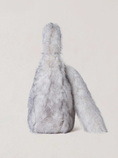 Cross Relic Faux Fur Stone Bag