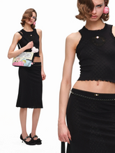 Snoopy Jacquard Knit Tank & Midi Skirt Set 1Jinn Studio