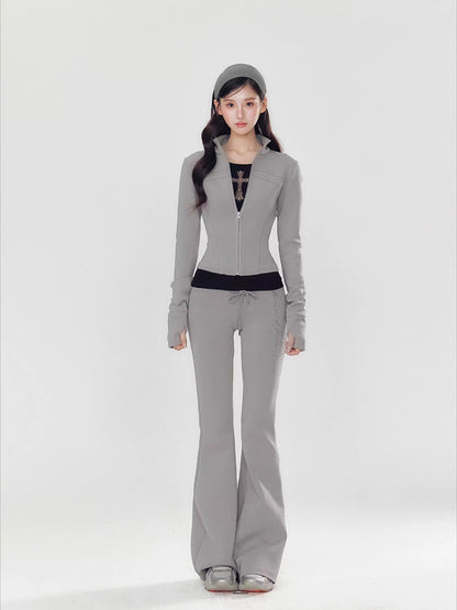 Pink Luxe Yoga Tracksuit Set