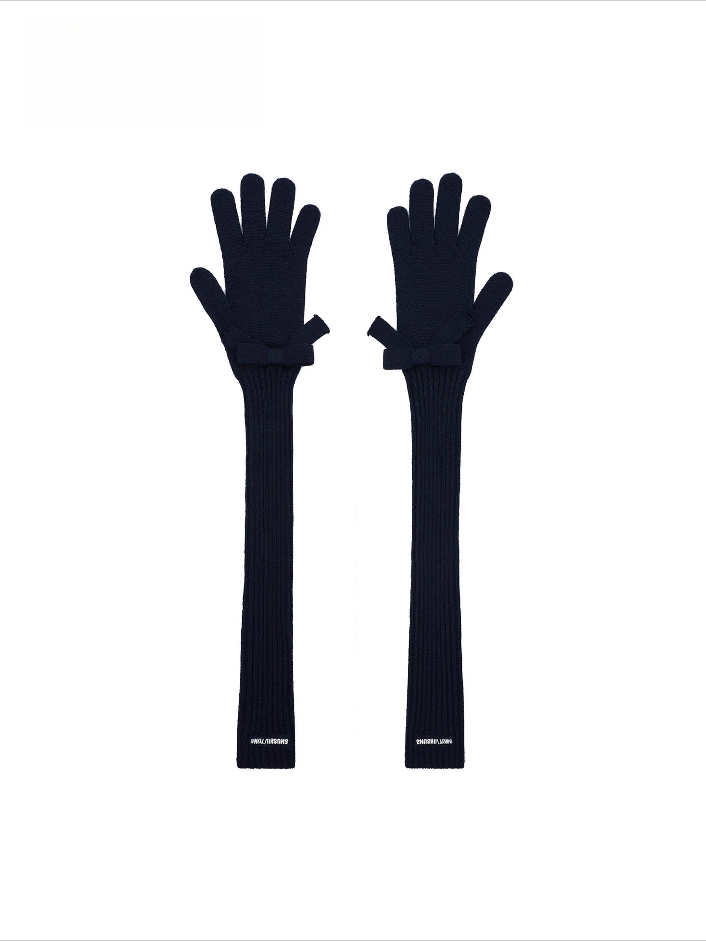 Textured Wool-Blend Knit Gloves