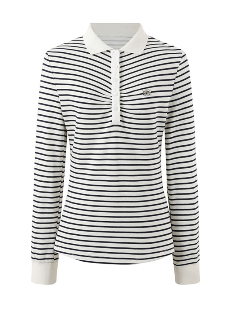 Striped Polo Long-Sleeve T-shirt - CHINASQUAD