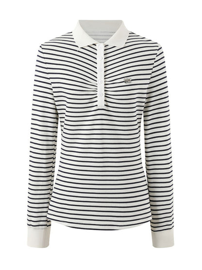 Striped Polo Long-Sleeve T-shirt - CHINASQUAD