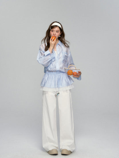 White Scimitar Shaped Slimming Jeans