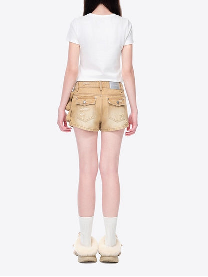 Plush Bear Platform Mule Snow Slippers