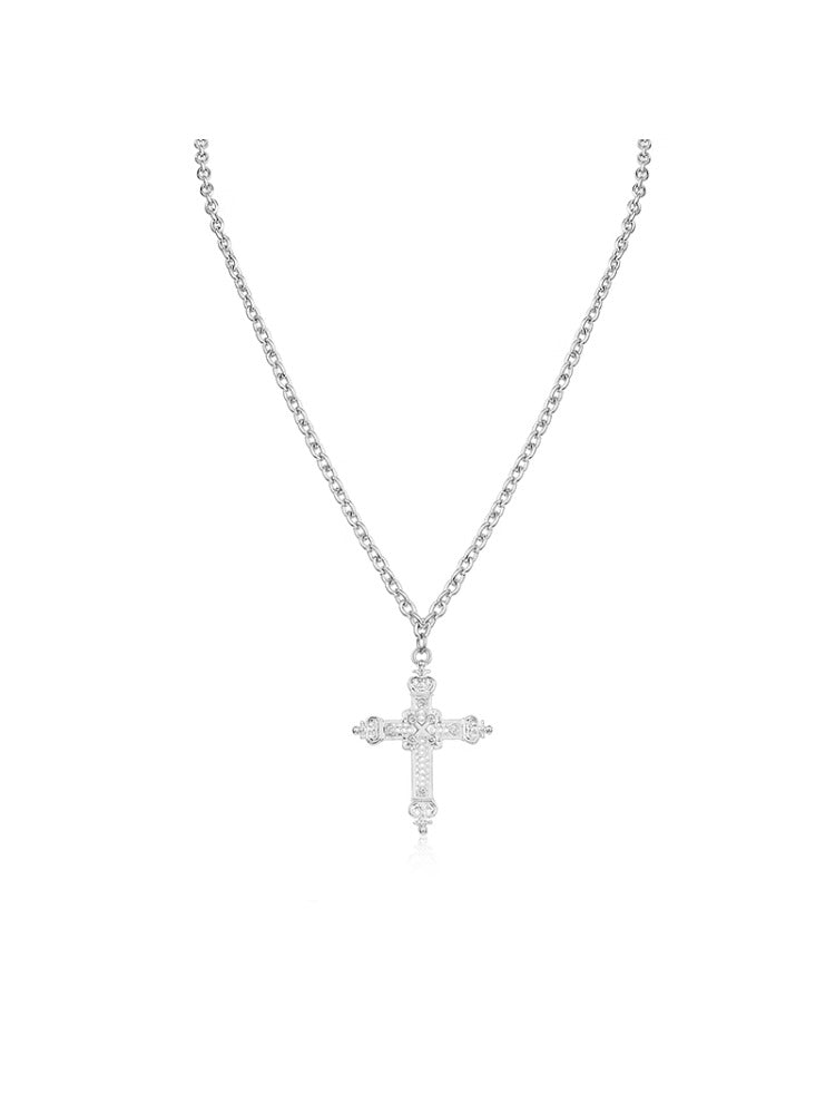 Unisex Hollow Vintage Cross Pendant Necklace