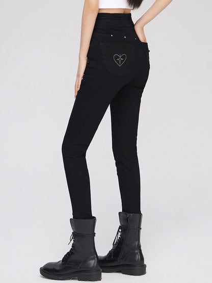 High-Waisted Skinny Jeans