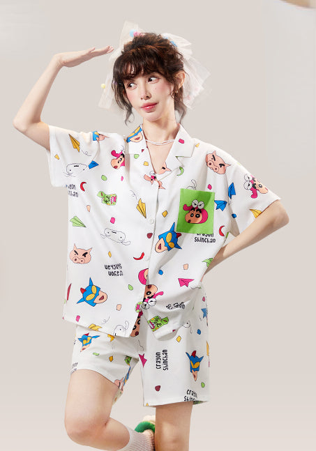 Crayon Shin-chan Ice Silk Couple Pajamas