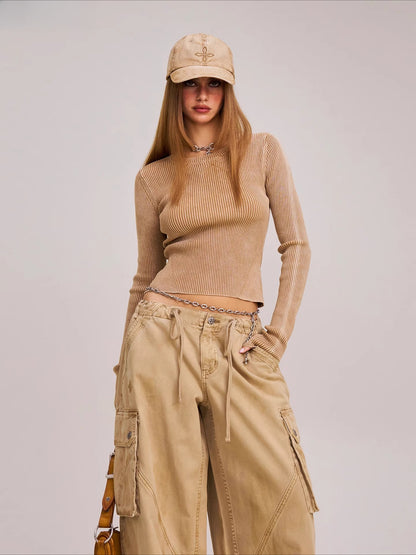 Wild Retro Long-Sleeve Knit Crewneck