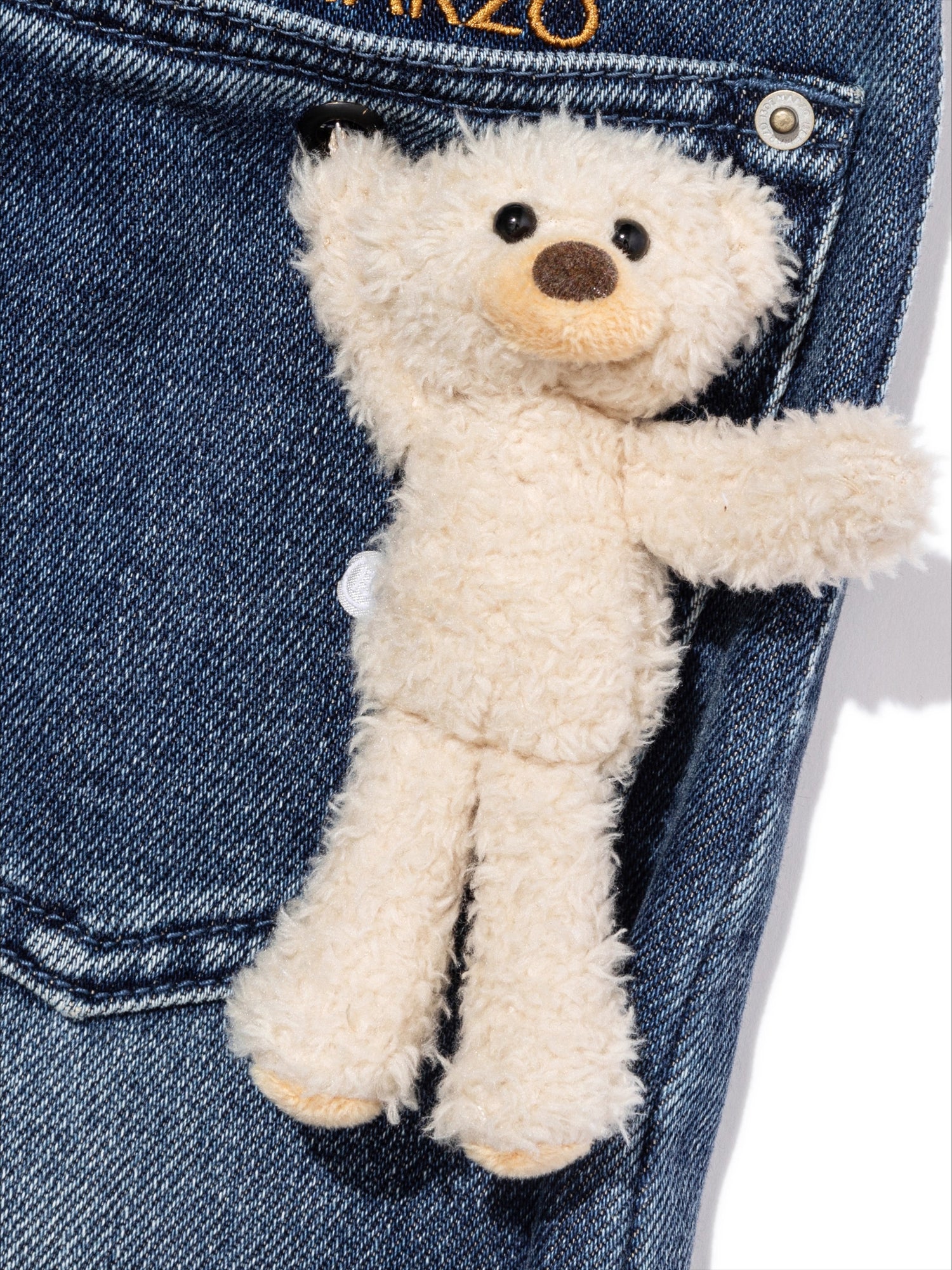 Relaxed Fleece-Lined Curved Denim Pants