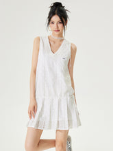 V-neck Tie-up Sleeveless Dress - CHINASQUAD